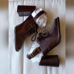 Antonio Melani Women's Brown Leather and Wool Shoes_7